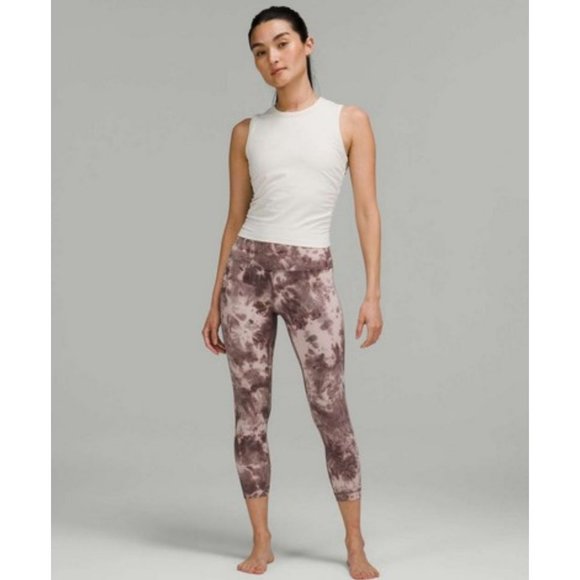 lululemon athletica Pants - Lululemon Align High-Rise Crop 23" Diamond Dye Lunar Rock Shadow Grey Size 10